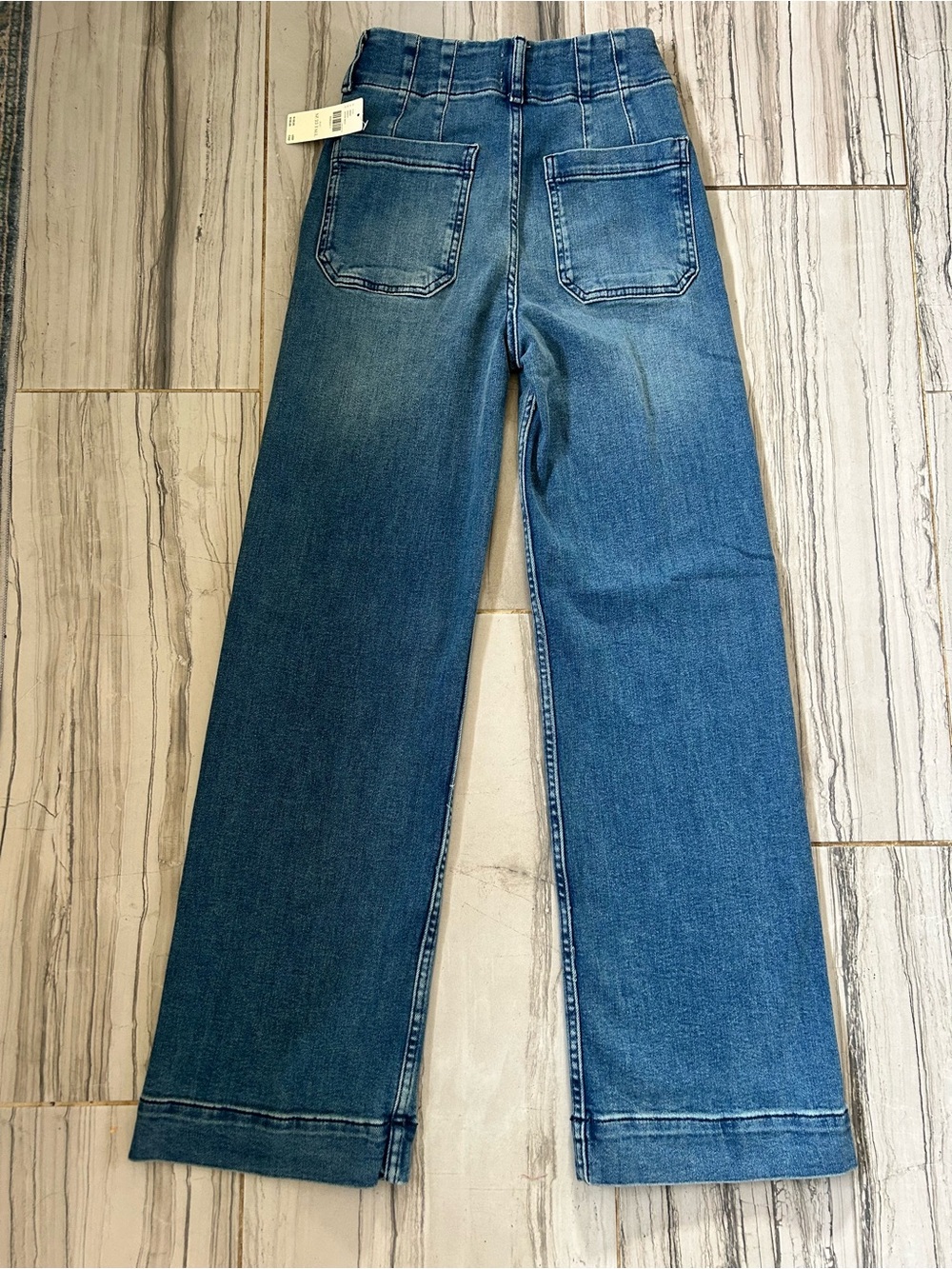 NWT Maeve Anthropologie The Colette High Rise Wide Legs Stretch Jeans Size 23T - Picture 5 of 15